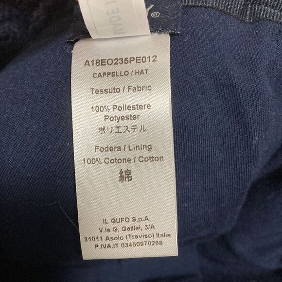 IL Gufo Kids Textured Pull On Hat with Flaps. Navy Blue. 12-18 months. - Picture 7 of 7